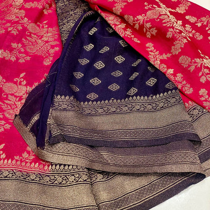 Banarasi Wrinkle Chiffon Saree