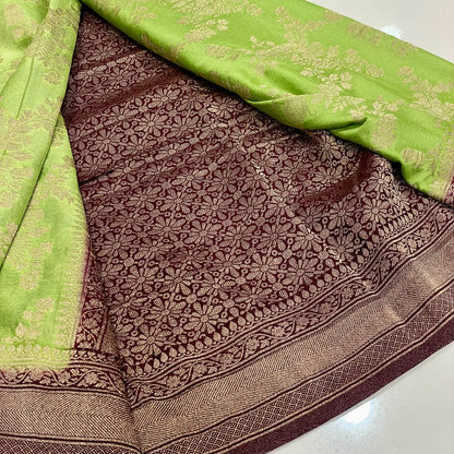Banarasi Wrinkle Chiffon Saree
