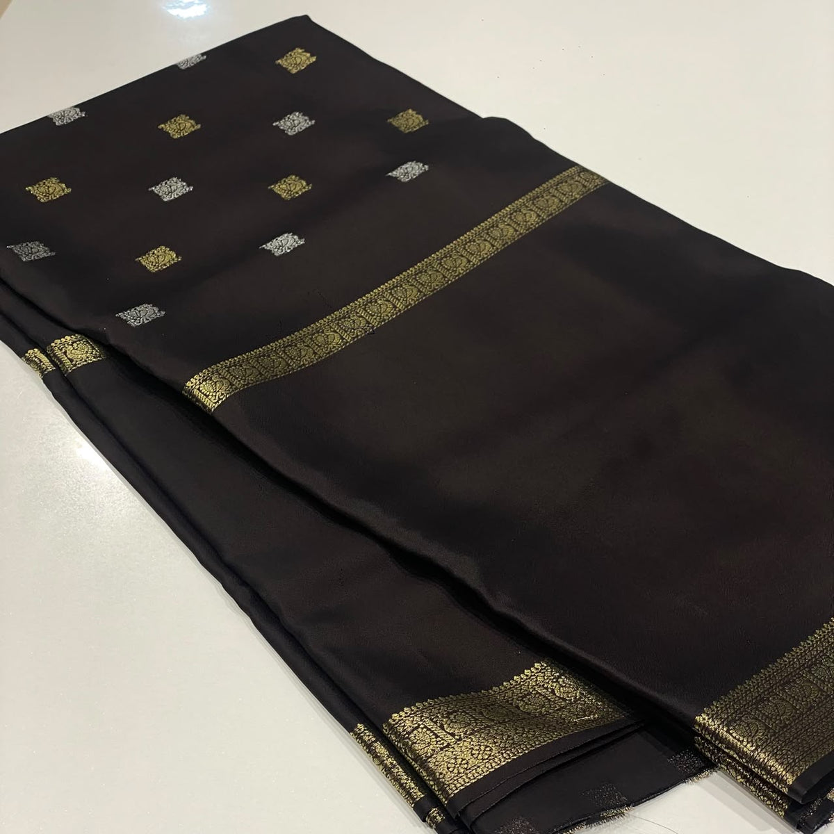 Semi Mysore Crepe Saree