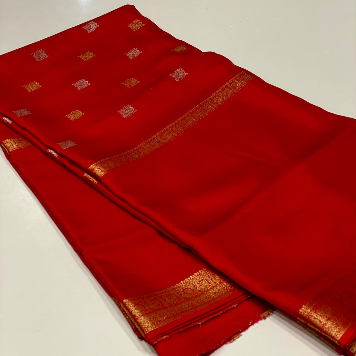 Semi Mysore Crepe Saree