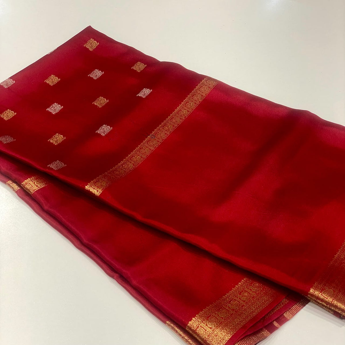 Semi Mysore Crepe Saree
