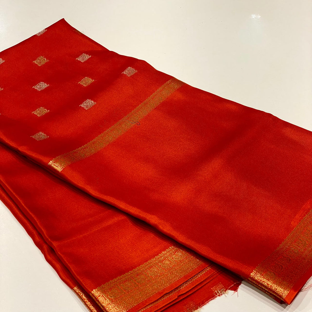 Semi Mysore Crepe Saree