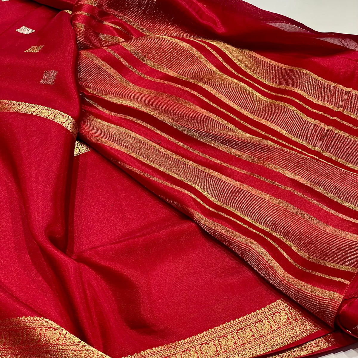 Semi Mysore Crepe Saree