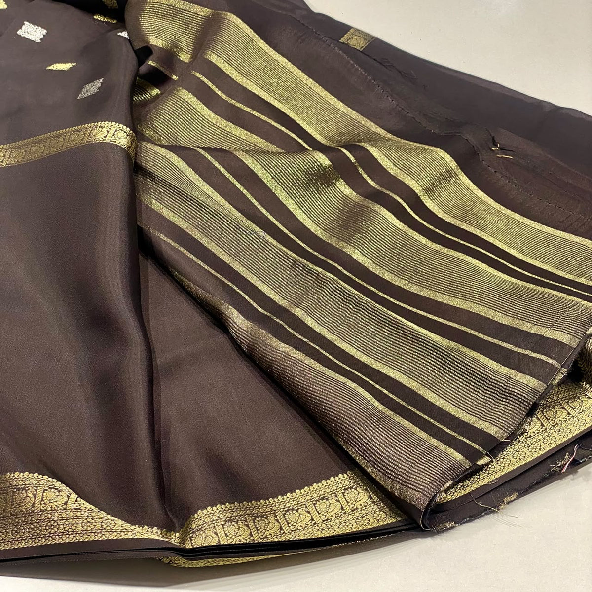 Semi Mysore Crepe Saree