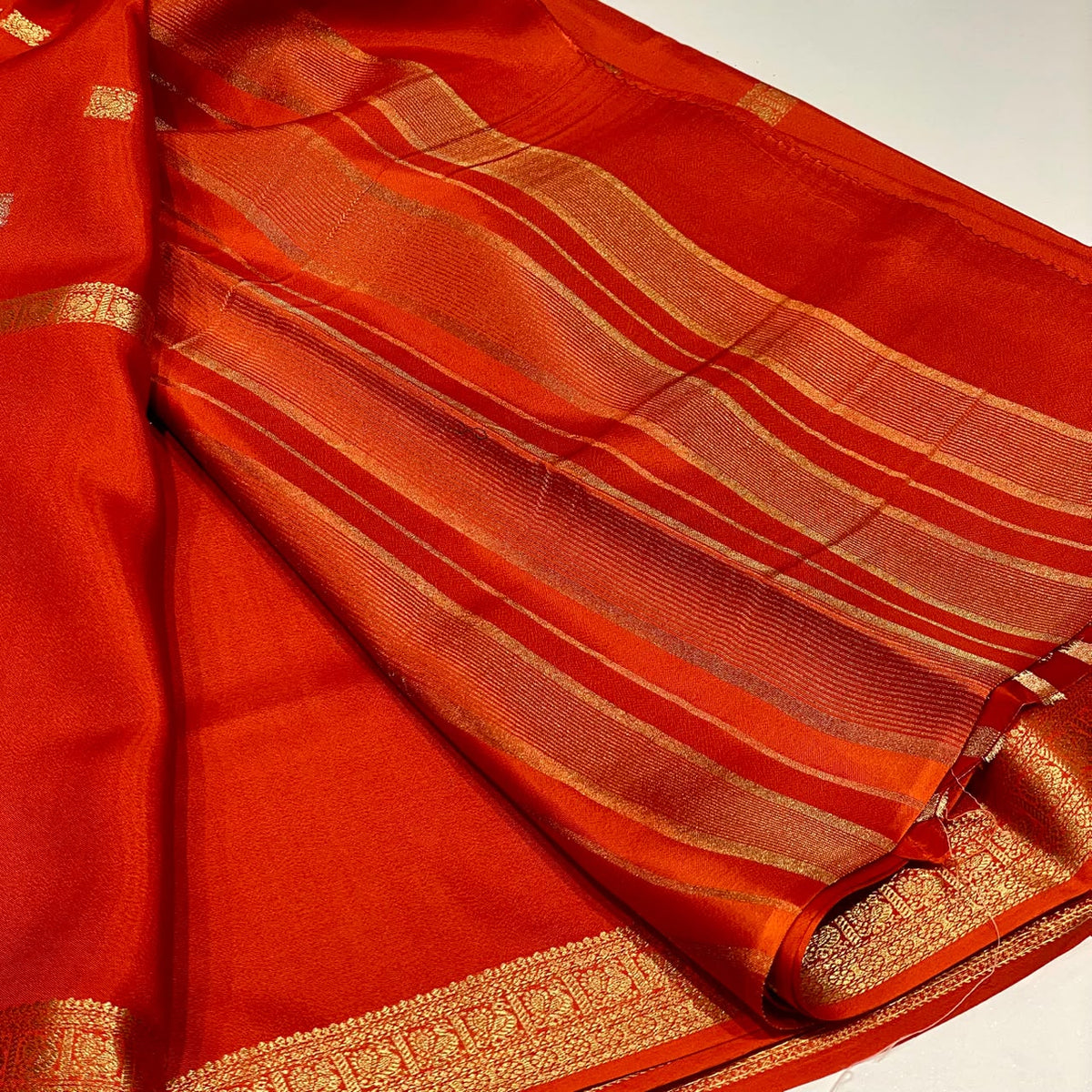 Semi Mysore Crepe Saree