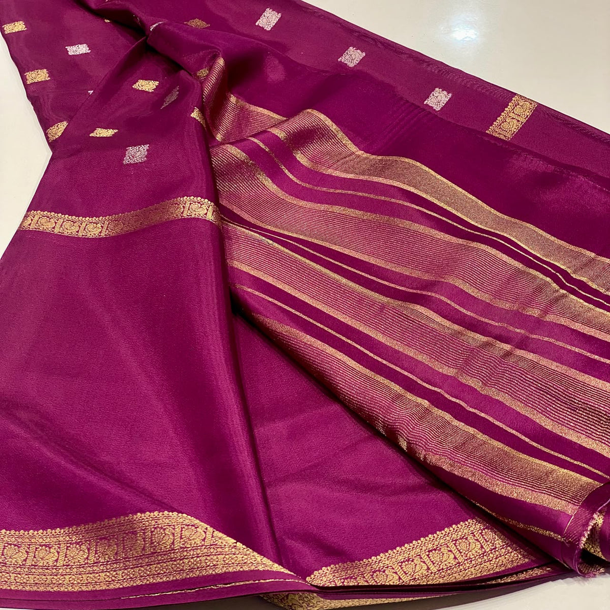 Semi Mysore Crepe Saree
