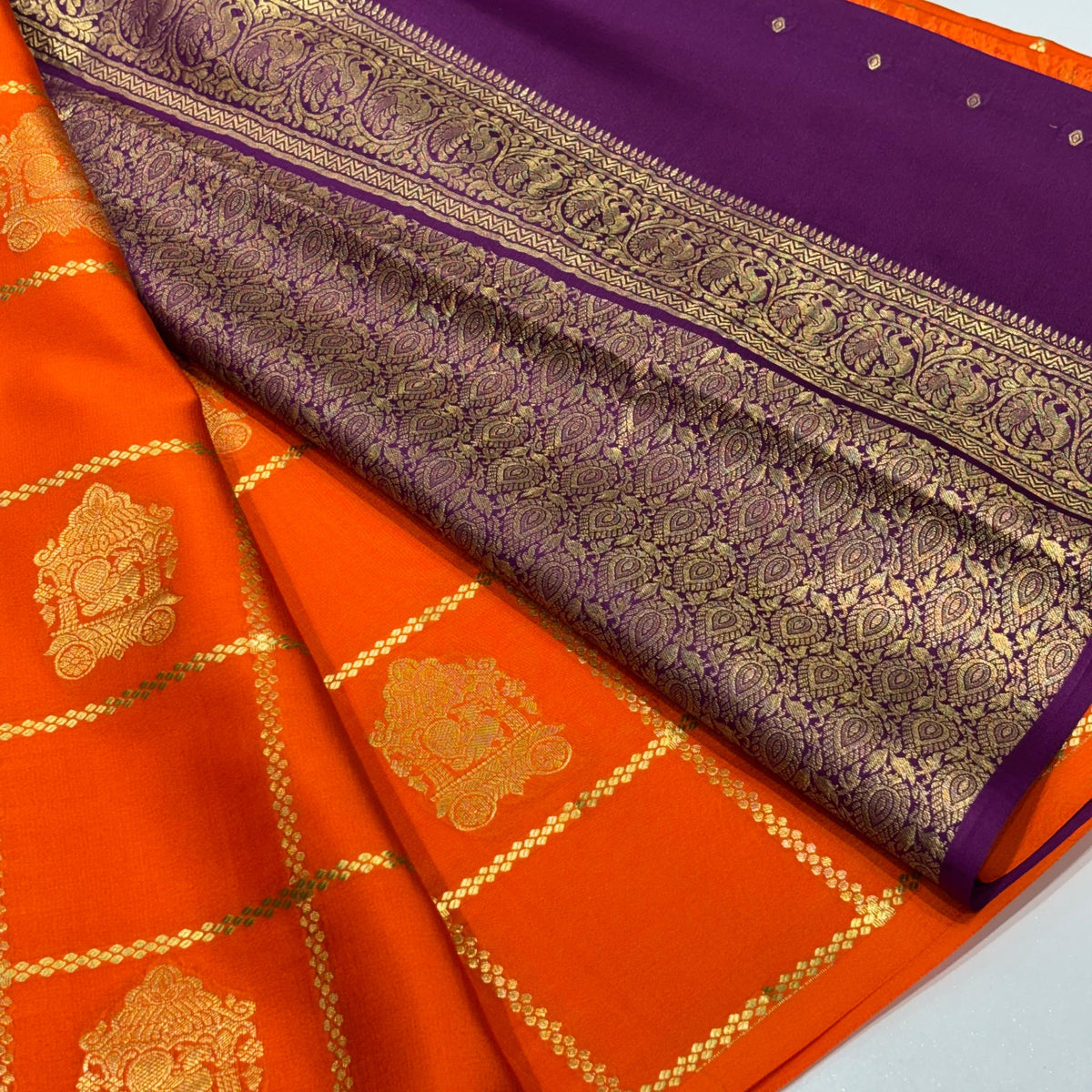 Pure Mysore Crepe Silk Saree