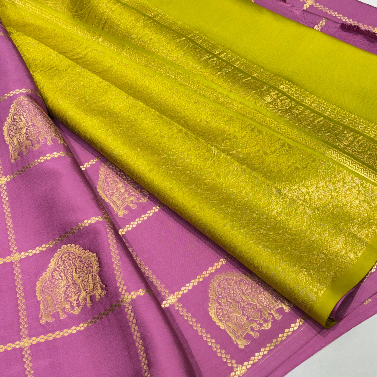 Pure Mysore Crepe Silk Saree