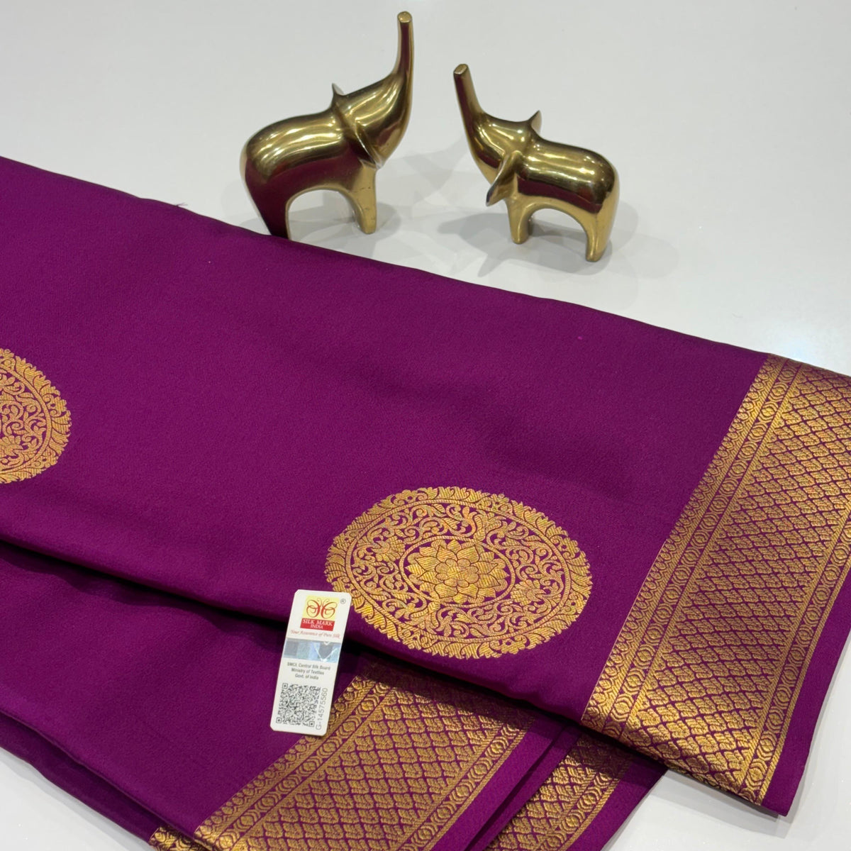 Pure Mysore Crepe Silk Saree