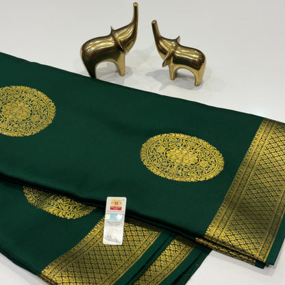 Pure Mysore Crepe Silk Saree | 120 Grams | Mandala Butta