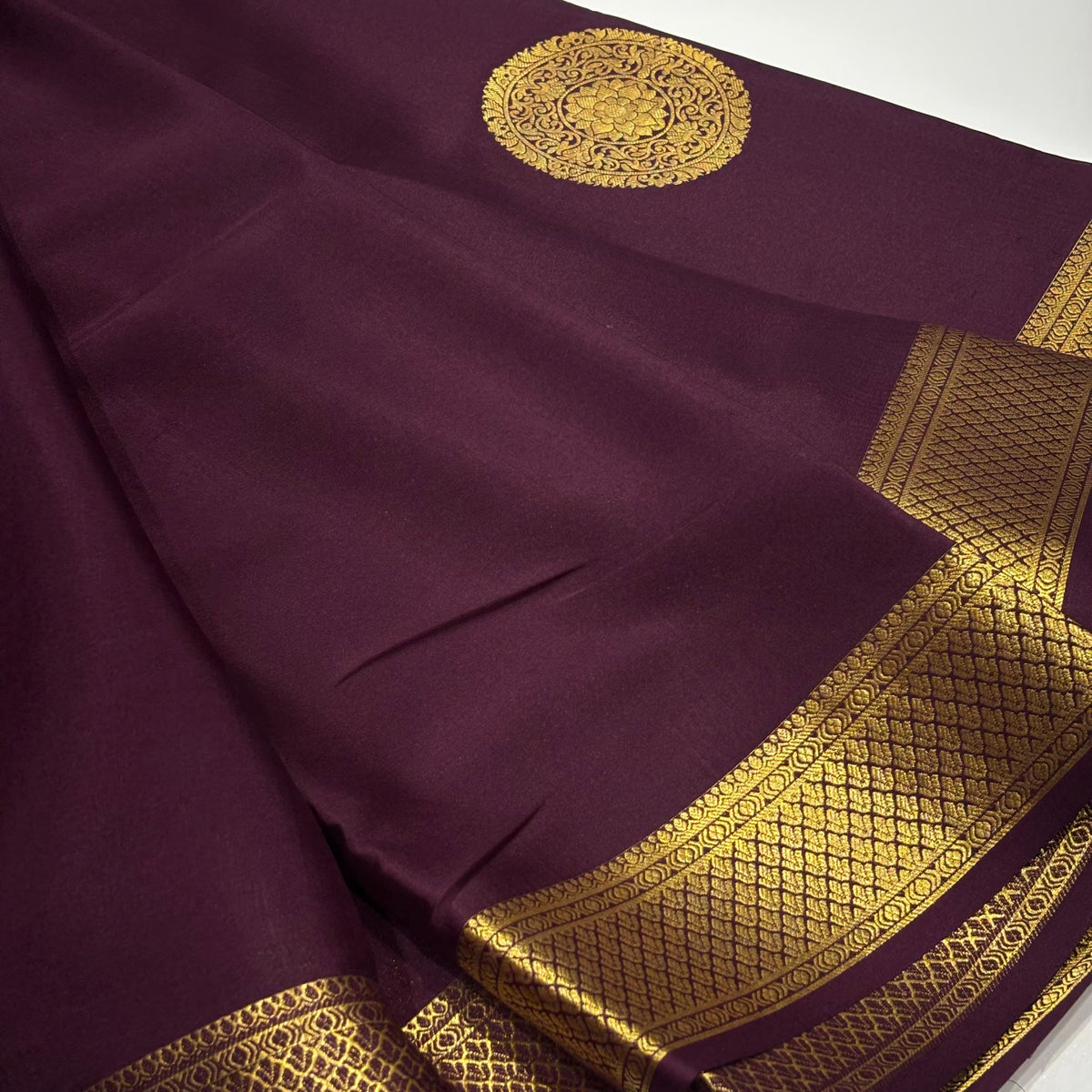 Pure Mysore Crepe Silk Saree