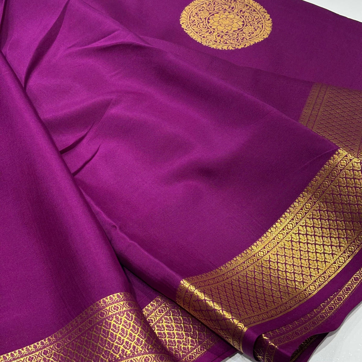Pure Mysore Crepe Silk Saree