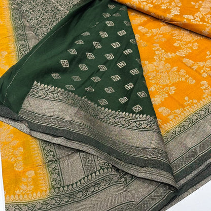 Banarasi Wrinkle Chiffon Saree