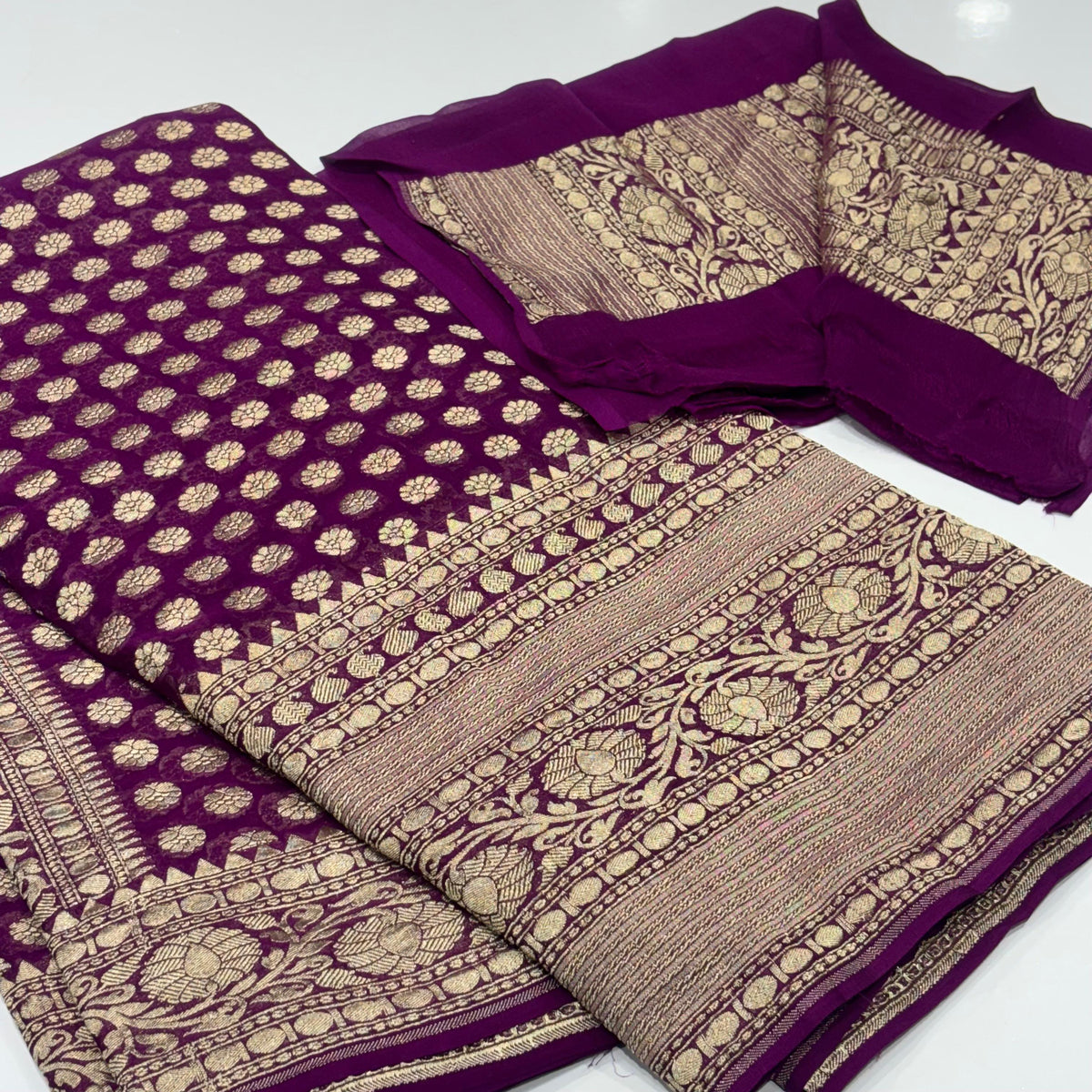 Khadi Georgette Saree