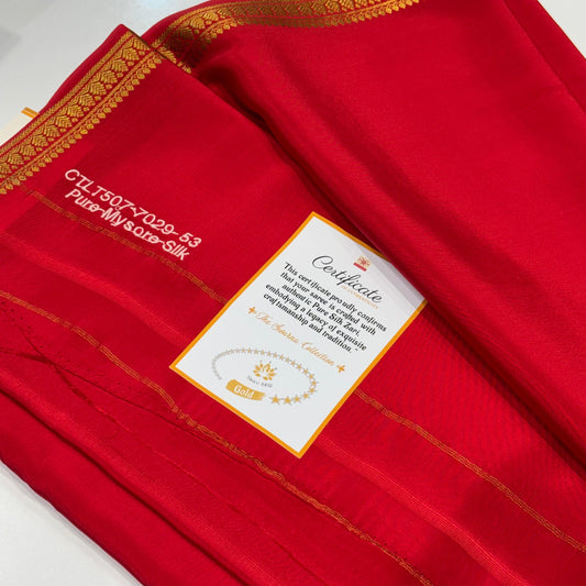 Pure Zari Mysore Silk Saree