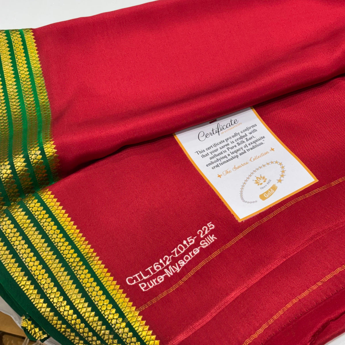 Pure Zari Mysore Silk Saree