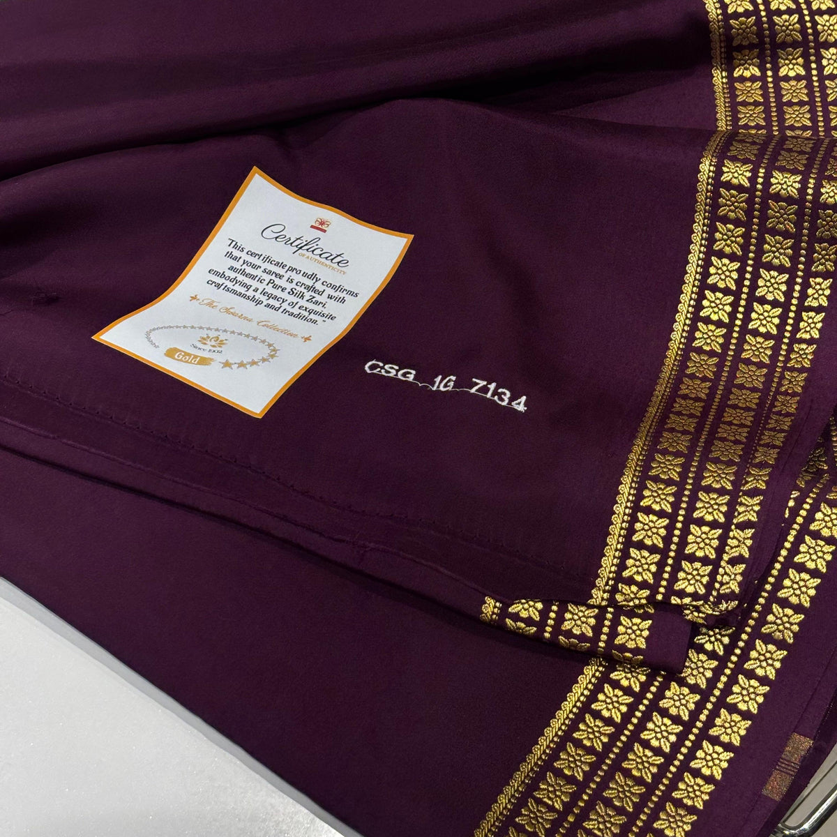 Pure Zari Mysore Silk Saree