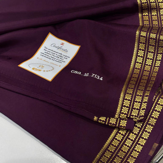 Pure Zari Mysore Silk Saree