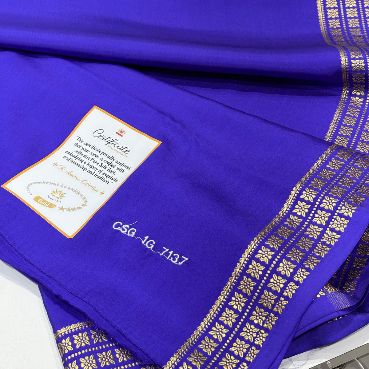 Pure Zari Mysore Silk Saree