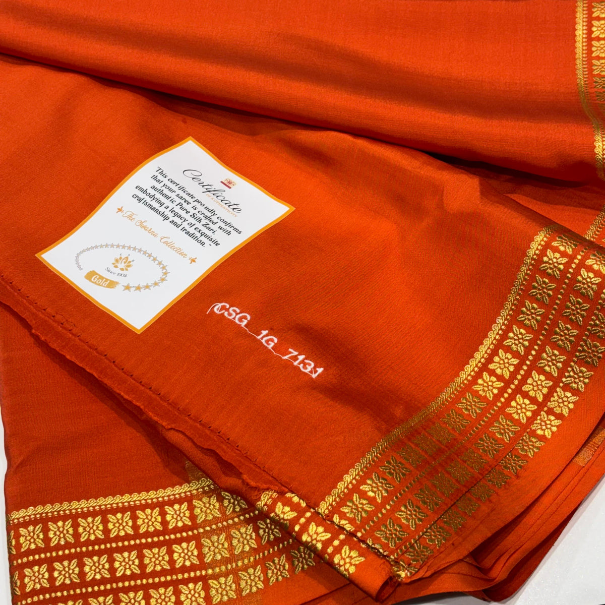 Pure Zari Mysore Silk Saree