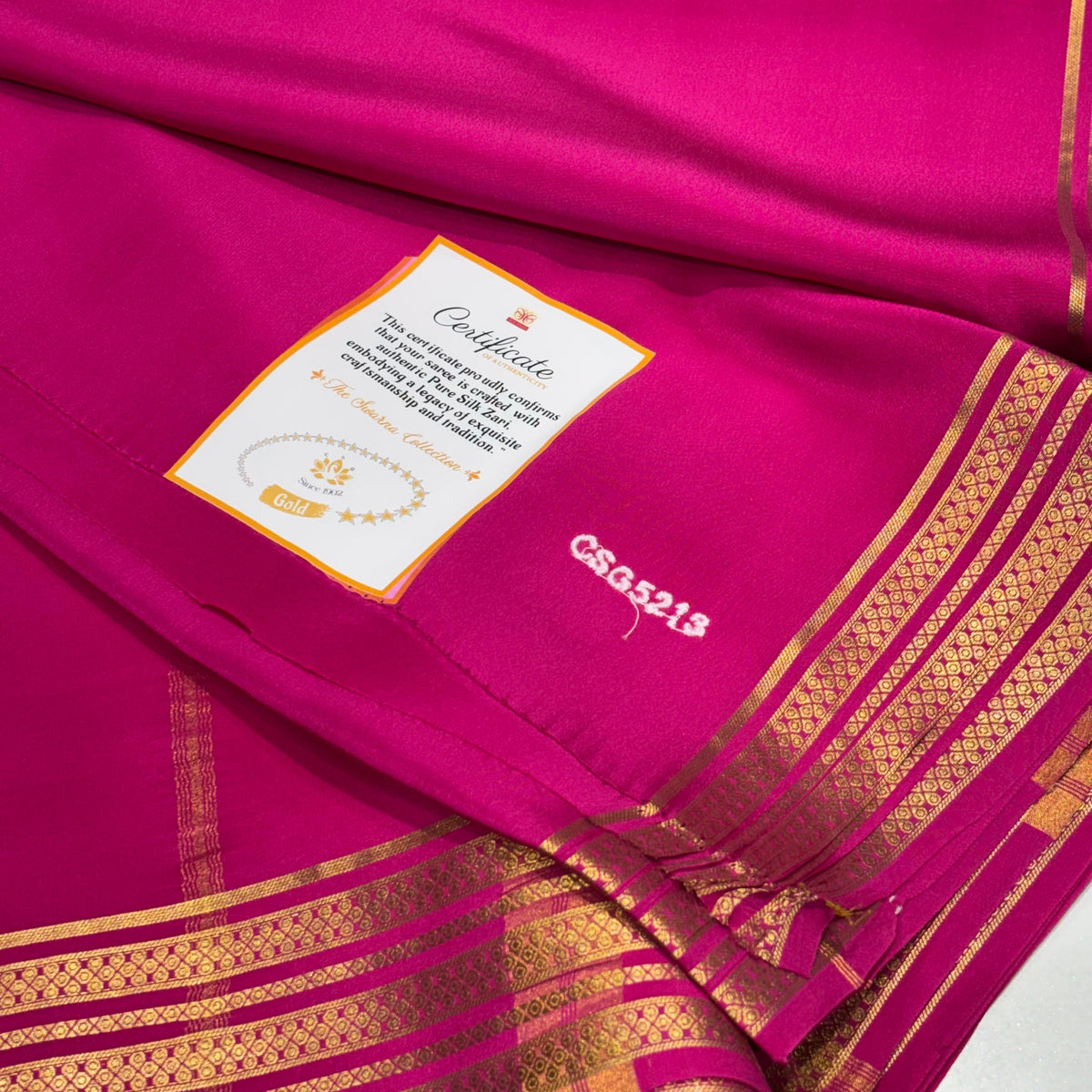 Pure Zari Mysore Silk Saree