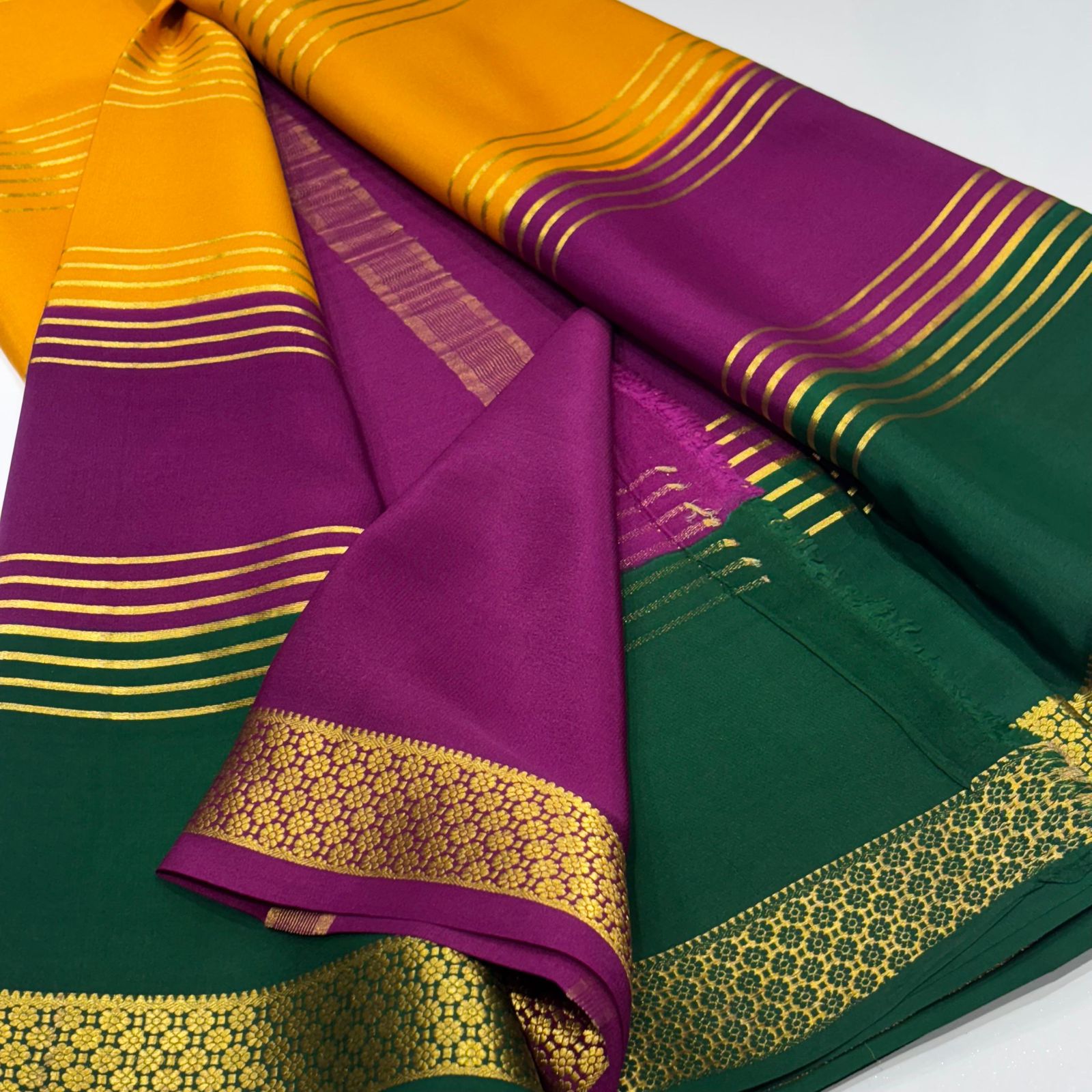 Pure 3D Mysore Silk Saree