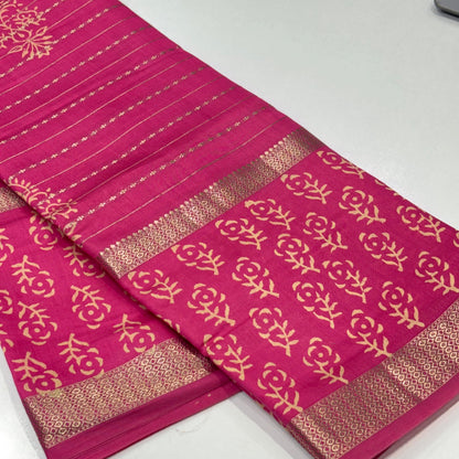 Mul Chanderi Cotton Saree