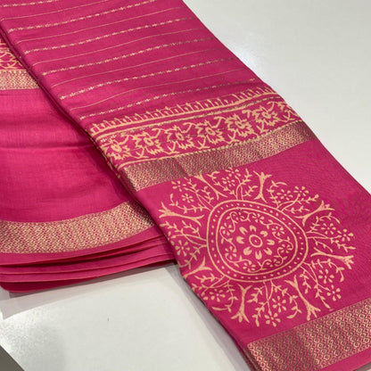 Mul Chanderi Cotton Saree