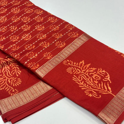 Mul Chanderi Cotton Saree