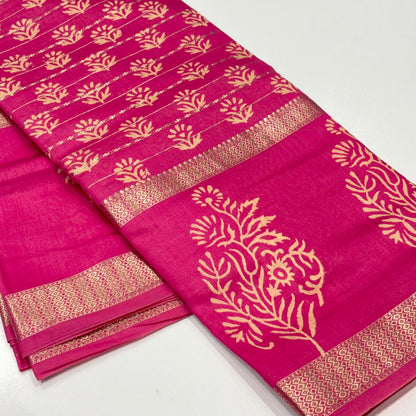Mul Chanderi Cotton Saree