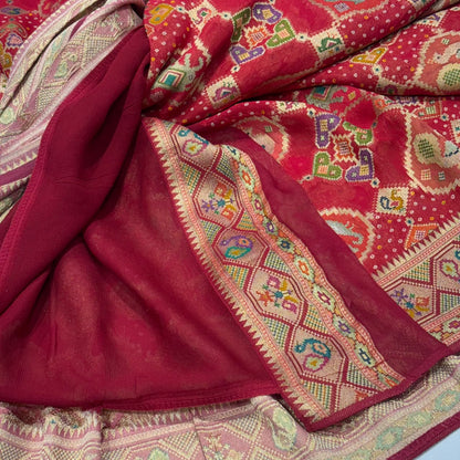 Georgette Patola Saree