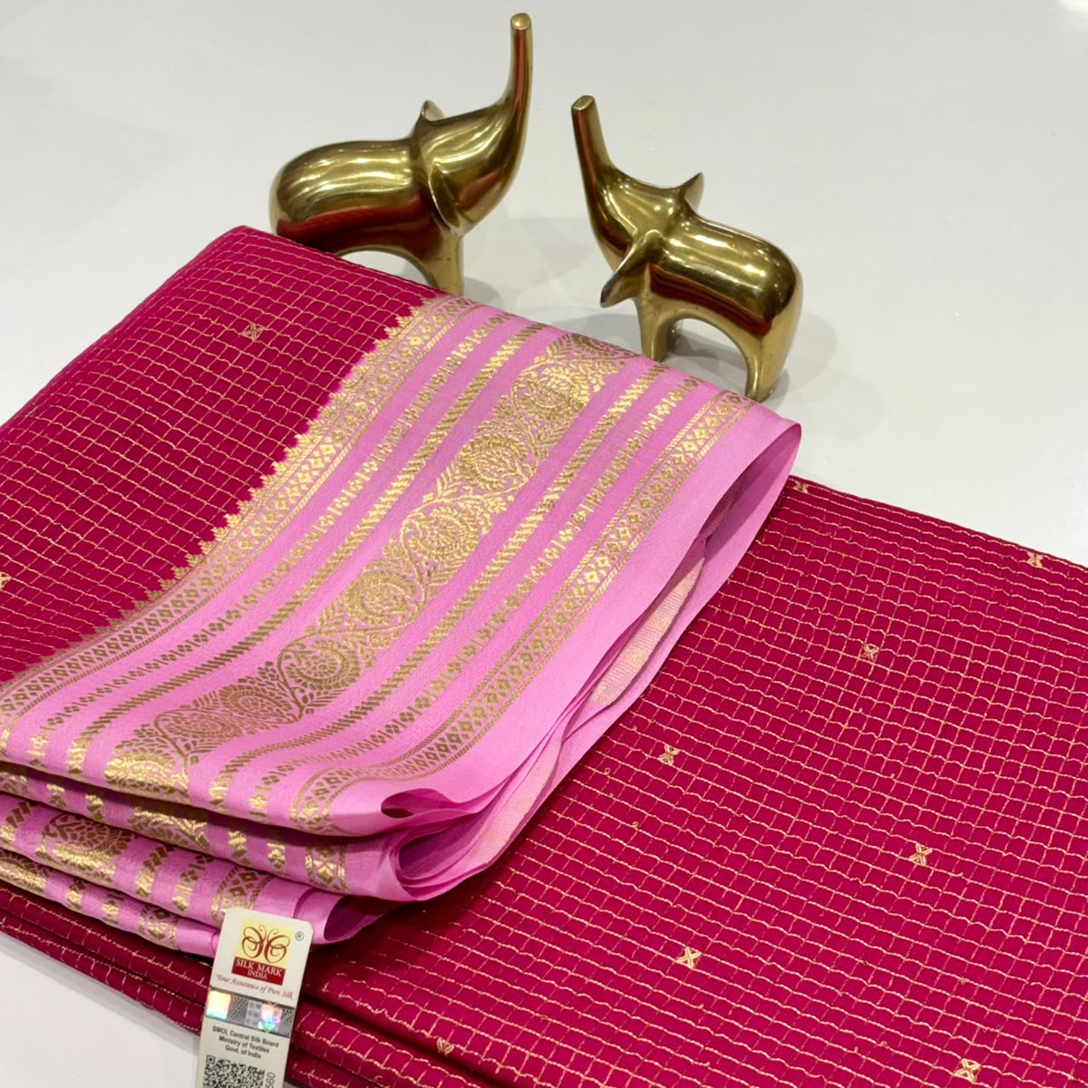 Pure Mysore Crepe Silk Saree