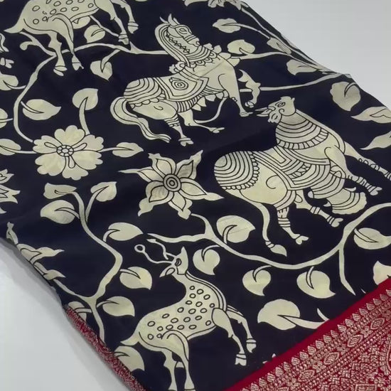 Printed Mysore Crepe Saree