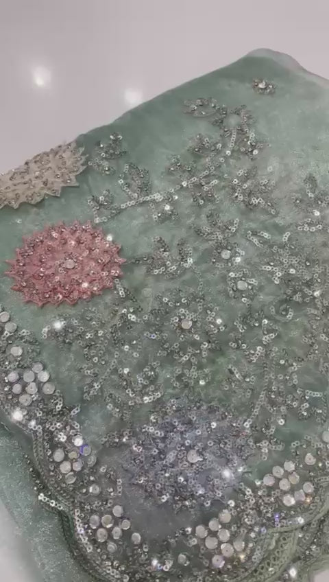 Party Wear Organza Saree