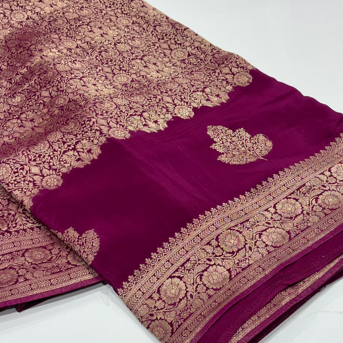Brocade Banaras Crepe Saree