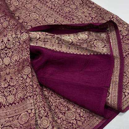 Brocade Banaras Crepe Saree