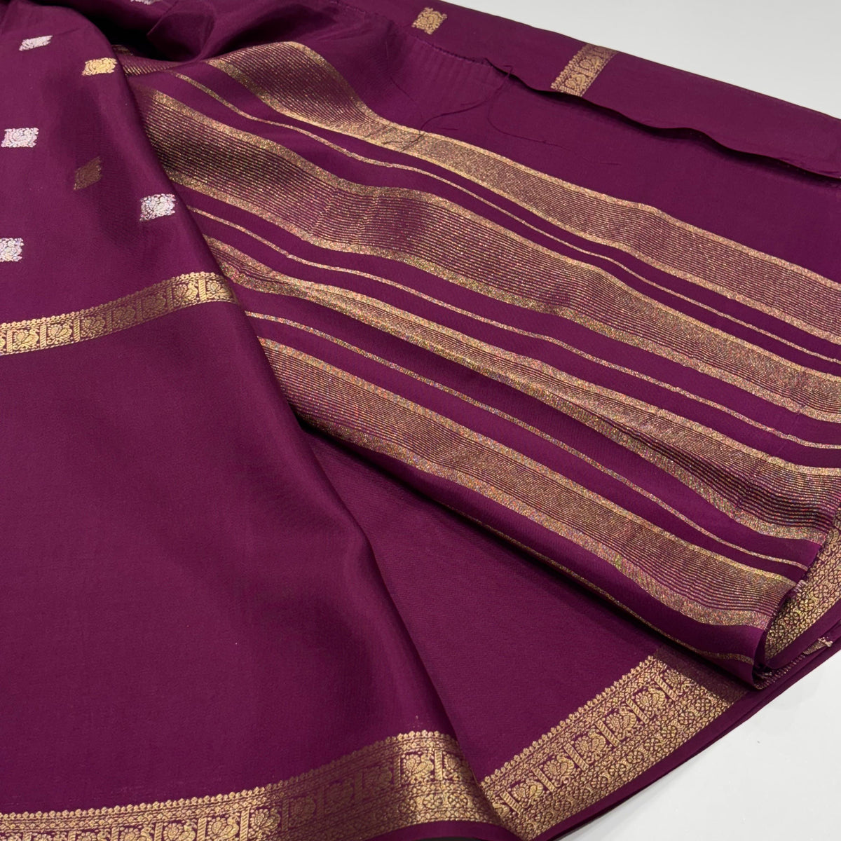 Semi Mysore Crepe Saree