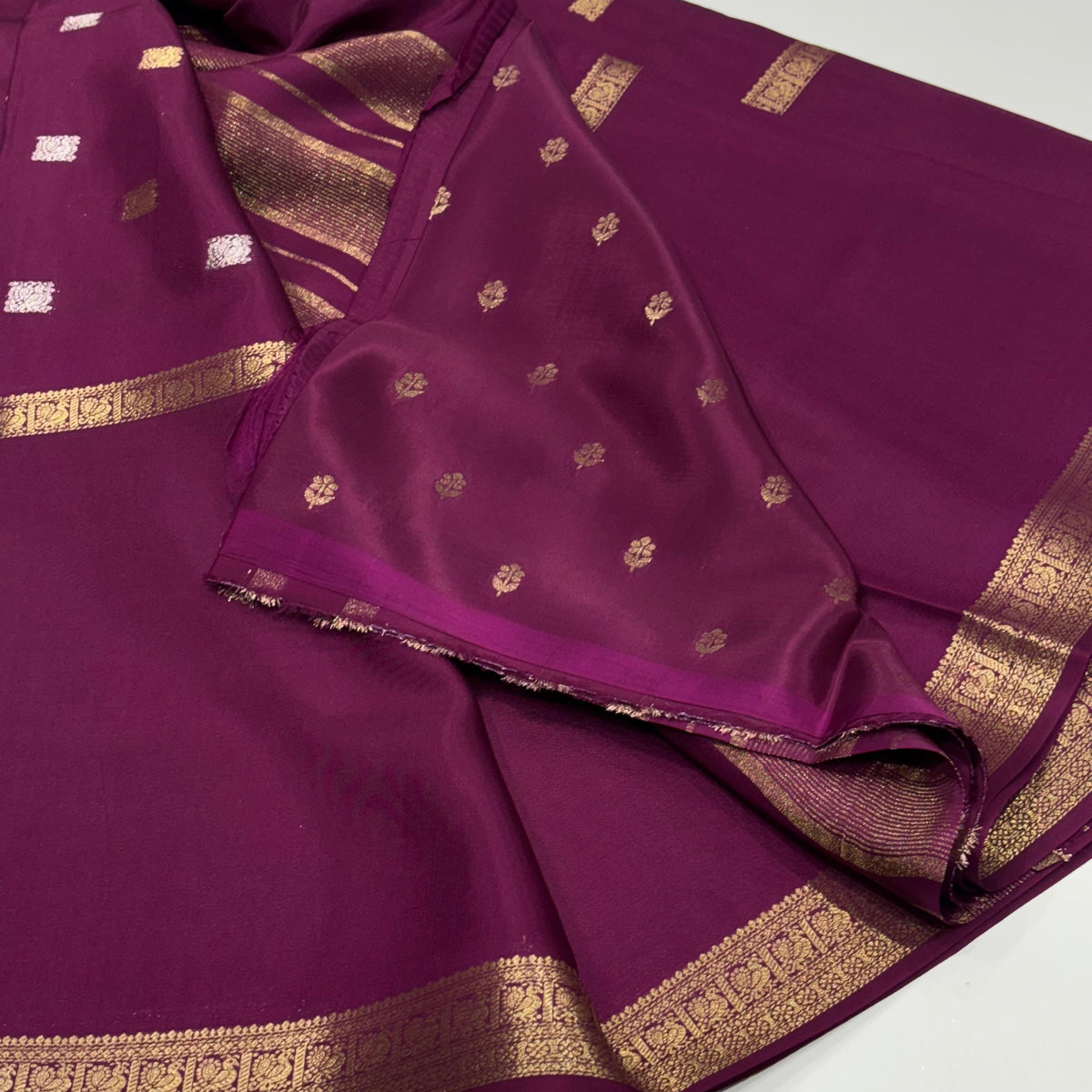 Semi Mysore Crepe Saree